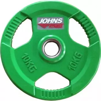 Диск обрезиненный 10кг Johns 91010 -10С зеленый