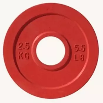 Диск обрезиненный 2,5кг Johns DR71025 - 2,5С красный