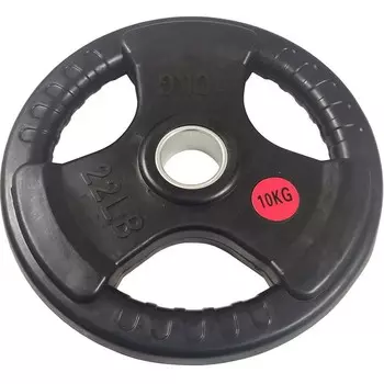 Диск обрезиненный 10 кг Sportex (d26 мм) E36834 чёрный