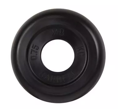 Диск обрезиненный d26мм MB Barbell MB-PltB26-0,75 0,75кг черный
