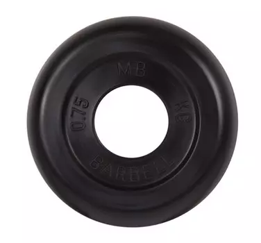 Диск обрезиненный d31мм MB Barbell MB-PltB31-0,75 0,75 кг черный