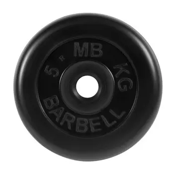Диск обрезиненный d31мм MB Barbell MB-PltB31 5 кг черный