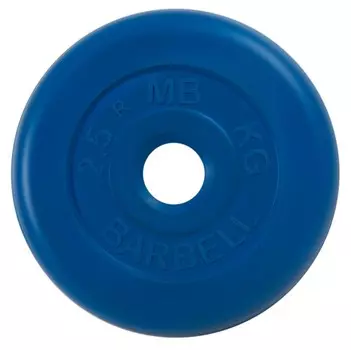 Диск обрезиненный d31мм MB Barbell MB-PltC31-2,5 2,5 кг синий