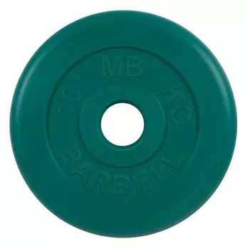Диск обрезиненный d51мм MB Barbell MB-PltC51-10 10кг зеленый