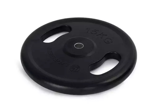 Диск обрезиненный с ручками 15кг Larsen NT121N черный