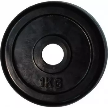 Диск обрезиненный черный Classic D26 1кг Profi-Fit