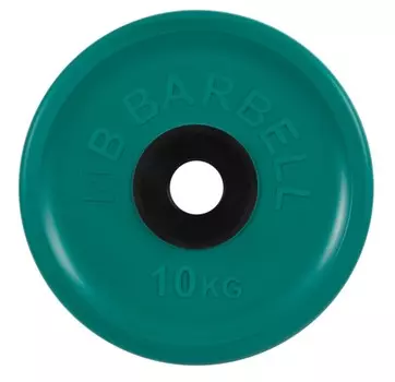Диск олимпийский d51мм евро-классик MB Barbell MB-PltCE-10 10 кг зеленый
