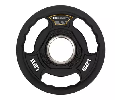 Диск олимпийский обрезиненный 3-х хватовый 1,25кг Hasttings Digger HD51C1C-1,25