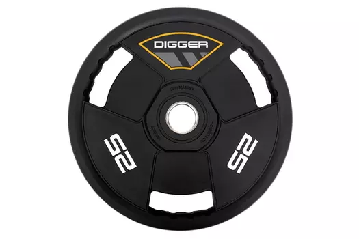 Диск олимпийский обрезиненный 3-х хватовый 25кг Hasttings Digger HD51C1C-25