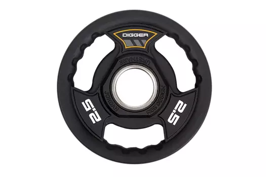 Диск олимпийский обрезиненный 3-х хватовый 2,5кг Hasttings Digger HD51C1C-2,5