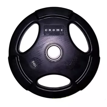 Диск олимпийский обрезиненный D 51 15 кг Grome Fitness WP074 черный