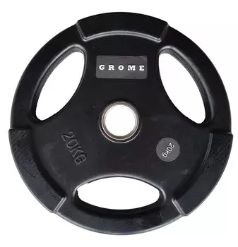 Диск олимпийский обрезиненный D 51 20 кг Grome Fitness WP074 черный