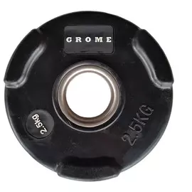 Диск олимпийский обрезиненный D 51 2,5 кг Grome Fitness WP074 черный