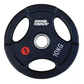 Диск олимпийский обрезиненный Pangolin с 3-мя хватами, цвет черный,10кг WP074B