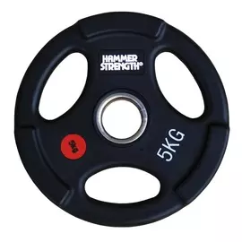 Диск олимпийский обрезиненный Pangolin с 3-мя хватами, цвет черный, 5кг WP074B