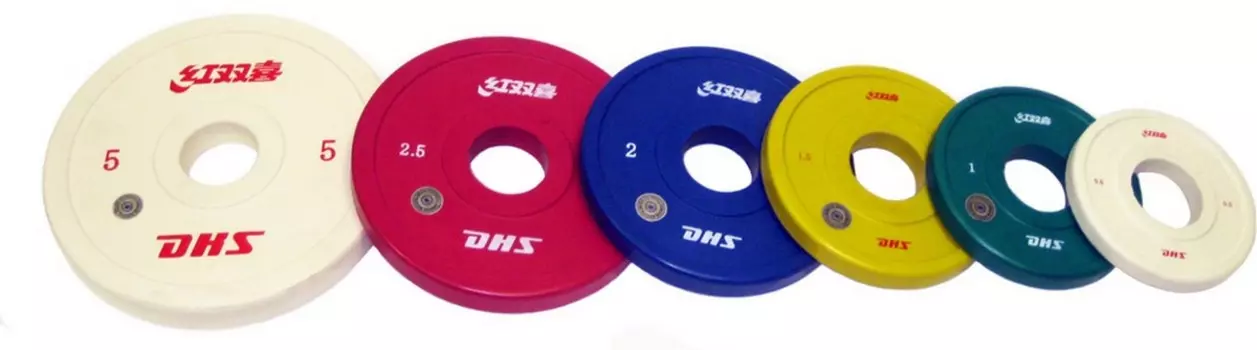 Диск тяжелоатлетический соревновательный d51мм DHS аттестованный IWF Olympic 1 кг, зеленый