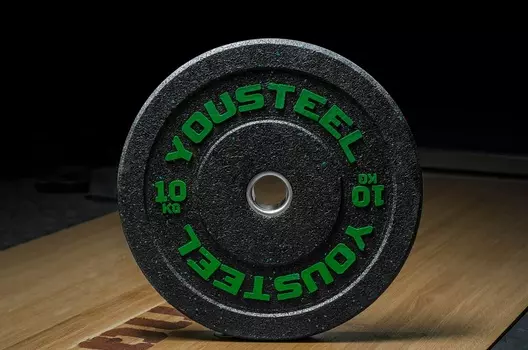 Диски для штанги YouSteel HI-TEMP 10кг с цветными вкраплениями