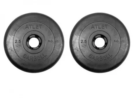 Диски обрезиненные d31 2x2,5кг MB Barbell Atlet MB-AtletB31-2,5 черный