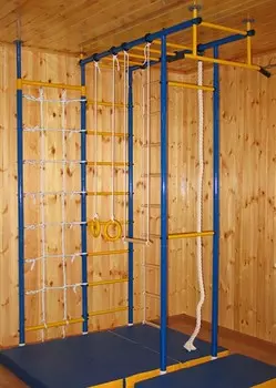 Домашний спортивный комплекс Городок 4-х опорный+стойка с сеткой 60 см