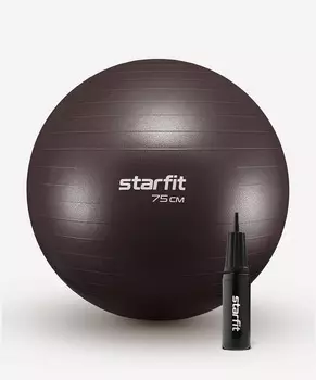Фитбол d75см Star Fit антивзрыв, 1200 гр, с ручным насосом GB-111 кофейный