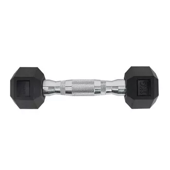 Гантель металлическая, в резиновой оболочке,1 кг Torres PL51901 черный