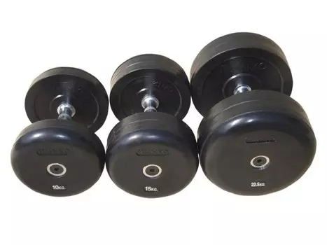 Гантель фиксированная обрезиненная 32,5 кг Johns 75074-32,5 черный