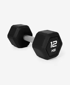 Гантель гексагональная 12кг, обрезиненная Star Fit DB-301PRO черный
