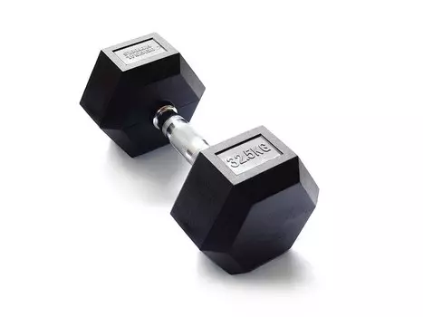 Гантель гексагональная 32,5 кг Original Fit.Tools FT-HEX-32,5