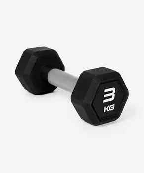 Гантель гексагональная 3кг, обрезиненная Star Fit DB-301PRO черный