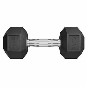 Гантель гексагональная обрезиненная 10 кг Johns 72014-10 черный