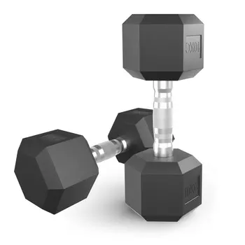 Гантель гексагональная обрезиненная 10 кг UnixFit DBHEX10x2 2 шт