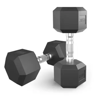 Гантель гексагональная обрезиненная 12,5 кг UnixFit DBHEX12_5x2 2 шт