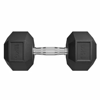 Гантель гексагональная обрезиненная 15 кг Johns 72014-15 черный