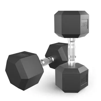 Гантель гексагональная обрезиненная 15 кг UnixFit DBHEX15x2 2 шт