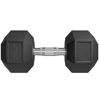 Гантель гексагональная обрезиненная 47,5 кг Johns 72014-47,5 черный