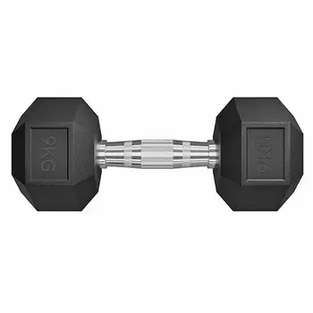 Гантель гексагональная обрезиненная 9 кг Johns 72014-9 черный