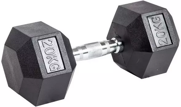 Гантель гексагональная обрезиненная Profi-Fit 20 кг