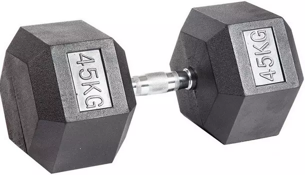 Гантель гексагональная обрезиненная Profi-Fit 45 кг