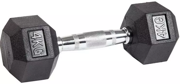 Гантель гексагональная обрезиненная Profi-Fit 4 кг