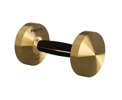 Гантель из латуни и черного дерева 4кг с подставкой PROIRON Г1040ЛЧ