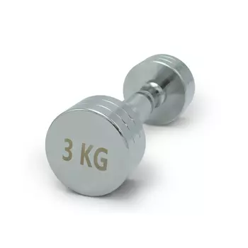 Гантель круглая хромированная 3 кг UnixFit PRO DBRND3PCEx2 2 шт