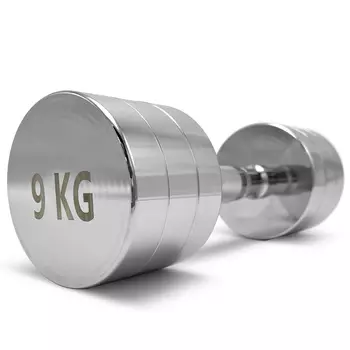 Гантель круглая хромированная 9 кг UnixFit PRO DBRND9PCEx2 2 шт