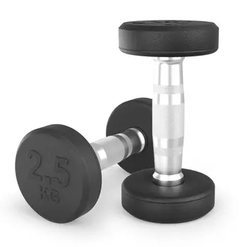 Гантель круглая обрезиненная 2,5 кг UnixFit PRO DBRND2_5PBKx2 2 шт