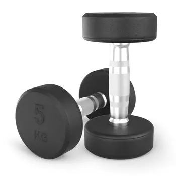 Гантель круглая обрезиненная 5 кг UnixFit PRO DBRND5PBKx2 2 шт