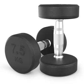 Гантель круглая обрезиненная 7,5 кг UnixFit PRO DBRND7_5PBKx2 2 шт