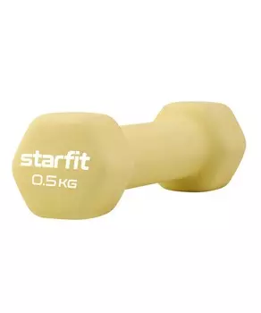 Гантель неопреновая 0,5 кг Star Fit DB-201 желтый пастельный
