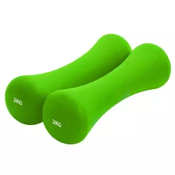 Гантель неопреновая 2 кг B31408 YGB702 зеленая