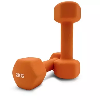 Гантель неопреновая 2 кг UnixFit DBNEO2OGx2 2 шт, Orange