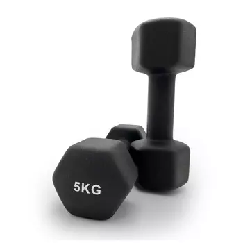 Гантель неопреновая 5 кг UnixFit DBNEO5BKx2 2 шт, Black