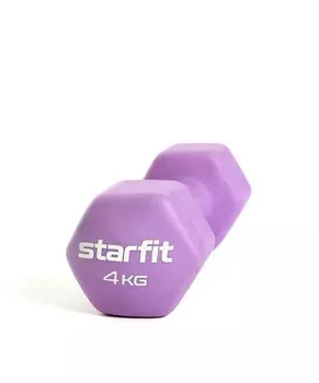 Гантель неопреновая Core 4 кг Star Fit DB-201 фиолетовый пастель